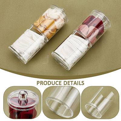 Plastic Cosmetic Cotton Storage Container CON-WH0086-25-1
