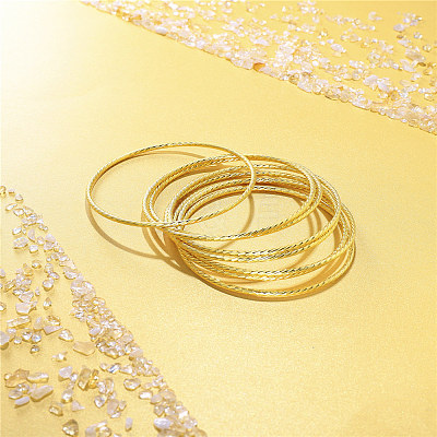Brass Buddhist Bangle Sets JB641A-1