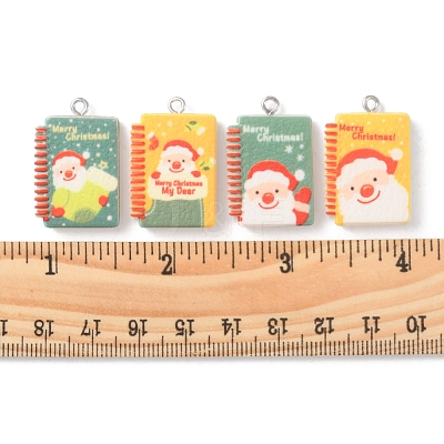 16Pcs 4 Style Christmas Theme Opaque Resin Pendants RESI-FS0001-45-1