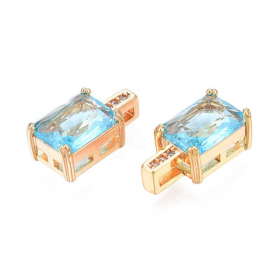 Brass Micro Pave Cubic Zirconia Charms KK-N216-345B-1