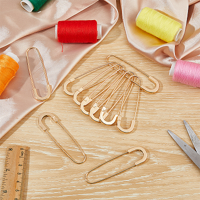 24Pcs Alloy Safety Pin Brooches JEWB-HS0001-03G-1