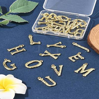 26Pcs 26 Styles Brass Pendants KK-FS0001-65G-1