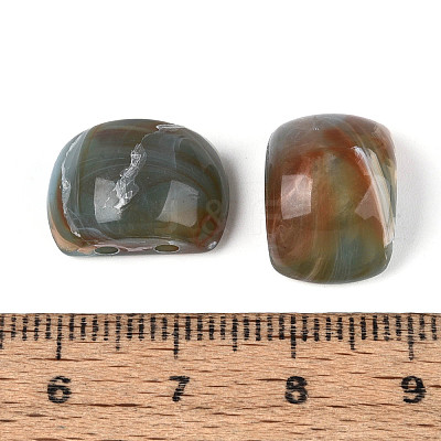 Two Tone Opaque Acrylic Beads OACR-N157-02-1