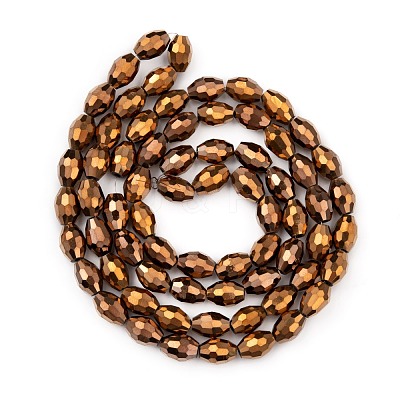 Electroplate Glass Beads X-GC881Y-4-1