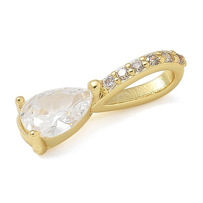 Brass Micro Pave Cubic Zirconia Pendants X-KK-U050-05G-02-1