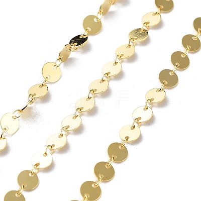925 Sterling Silver Flat Round Link Chains STER-NH0001-27A-G-1