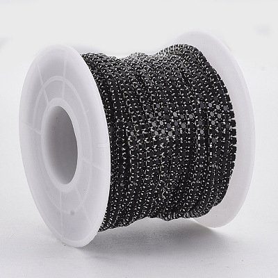 304 Stainless Steel Rhinestone Strass Chains STAS-T055-01P-1
