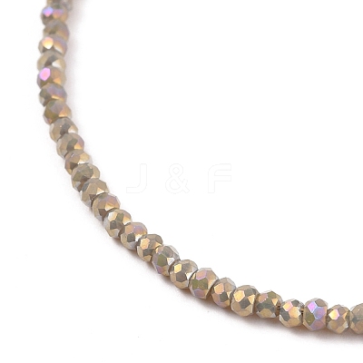 Faceted Electroplate Glass Beaded Bracelets BJEW-JB05693-02-1