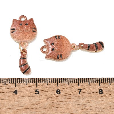Spray Painted Alloy Enamel Pendants ENAM-K076-38G-1