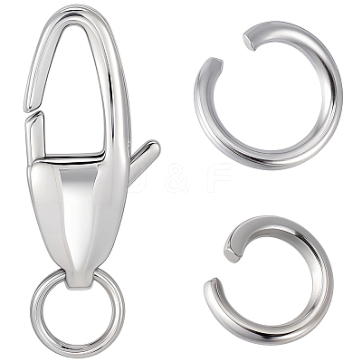 6Pcs 304 Stainless Steel Lobster Claw Clasps STAS-BBC0008-57P-1
