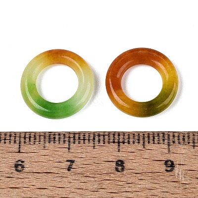 Dyed Natural White Jade Linking Rings G-Q601-43D-1