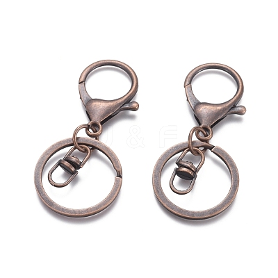 Iron Alloy Lobster Claw Clasp Keychain KEYC-D016-R-1