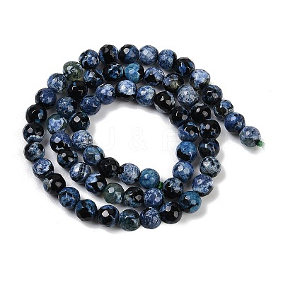 Natural Fire Crackle Agate Beads Strands G-C082-A01-31-1