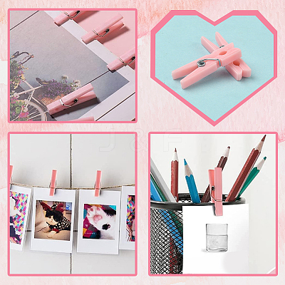 100Pcs DIY Wood Photo Paper Craft Clips AJEW-SP0003-42A-1