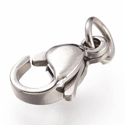 Tarnish Resistant 304 Stainless Steel Lobster Claw Clasps STAS-G240-01C-P-1