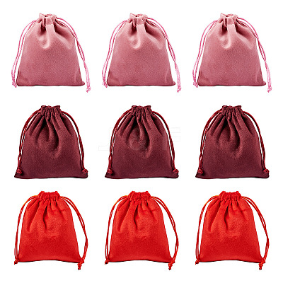 10Pcs Velvet Jewelry Drawstring Storage Pouches ABAG-TA0001-31C-1