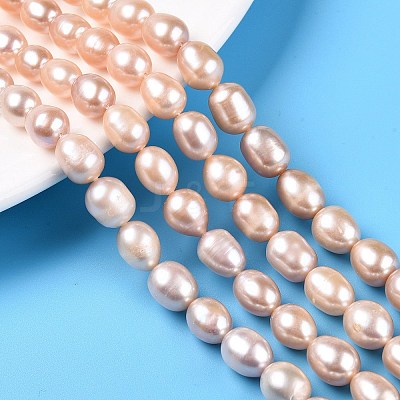 Natural Cultured Freshwater Pearl Beads Strands PEAR-Q003-7mm-03-1