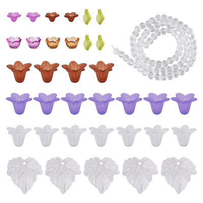 360Pcs 9 Styles Transparent Acrylic Beads MACR-TA0002-73-1