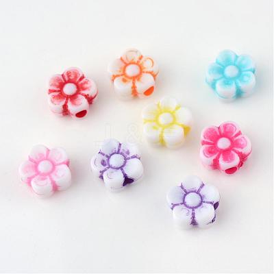 Craft Style Acrylic Corrugated Beads SACR-S840-M-1