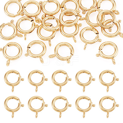 20Pcs Brass Spring Ring Clasps KK-TA0008-85G-02-1
