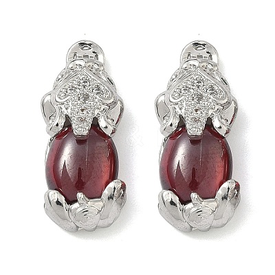 Brass Pave Cubic Zirconia Cabochons KK-G548-13P-1