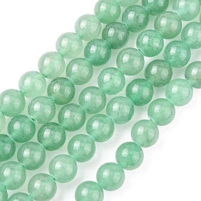 Natural Green Aventurine Beads Strands X-G-G099-8mm-17-1