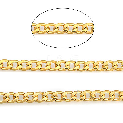 3.28 Feet 304 Stainless Steel Cuban Link Chains X-CHS-E013-17C-G-1
