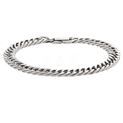 1Pc 304 Stainless Steel Cuban Link Chains Bracelets for Men & Women BJEW-LP0001-13B-P-1