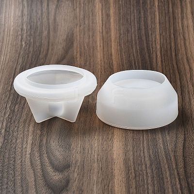 Round DIY Silicone Candle Cup Molds DIY-P078-08-1
