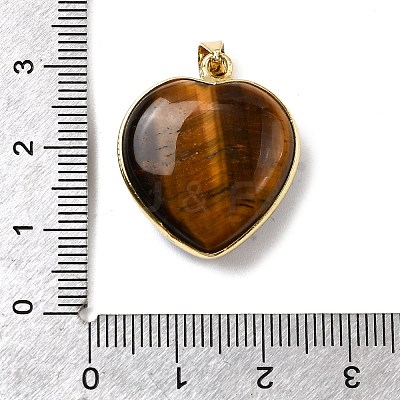 Natural Tiger Eye Pendants G-B149-10G-10-1