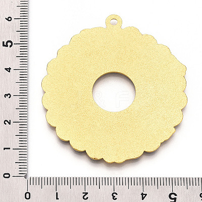 Rack Plating Alloy Enamel Big Pendants ENAM-N056-394E-G-1