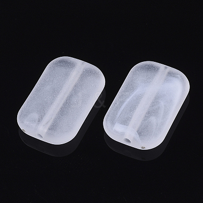 Transparent Frosted Acrylic Beads FACR-N004-011A-1