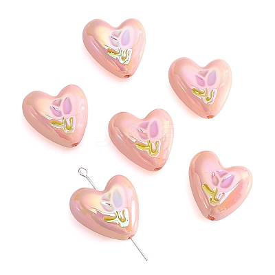 2Pcs UV Platings Acrylic Beads PW-WG22008-03-1