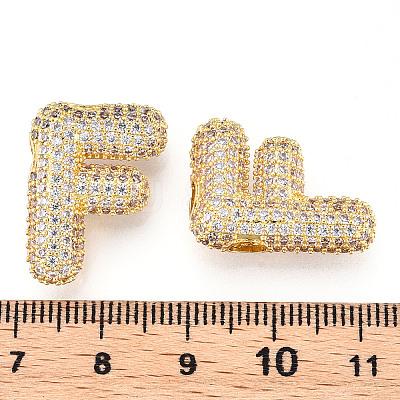 Brass Micro Pave Cubic Zirconia Pendants KK-N254-06G-F-1