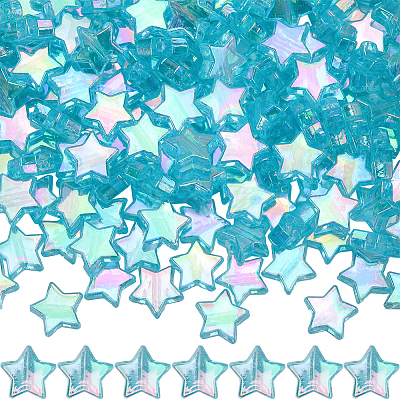 300Pcs Eco-Friendly Transparent Acrylic Beads OACR-SC0001-26-1