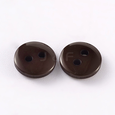 2-Hole Flat Round Resin Sewing Buttons for Costume Design BUTT-E119-28L-02-1