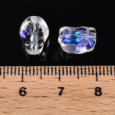 Electroplate Glass Beads Strands EGLA-T021-09C-1