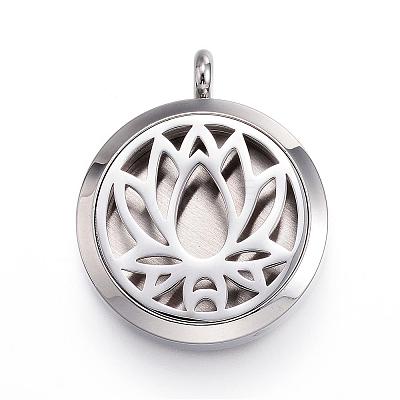 316 Surgical Stainless Steel Diffuser Locket Pendants STAS-P102-065-1