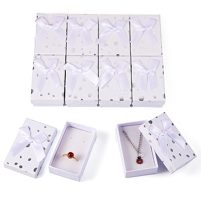 Polka Dot Pattern Cardboard Jewelry Packaging Boxes CON-TAC0011-04B-03-1