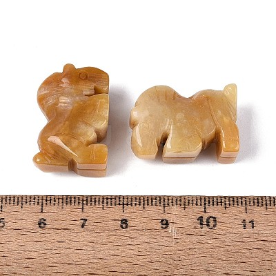 Natural Topaz Jade Horse Figurine DJEW-N005-01E-1