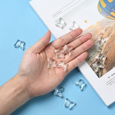 Transparent Acrylic Beads X-PL405Y-6-1