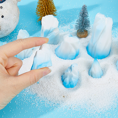 16Pcs 8 Style Resin Iceberg Mini Model DJEW-FH0011-46-1