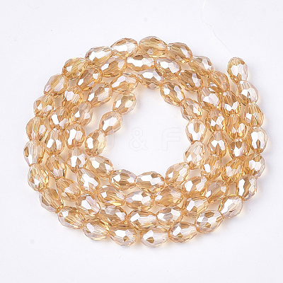 Electroplate Glass Beads Strands LS-EGLA-T013-05J-1