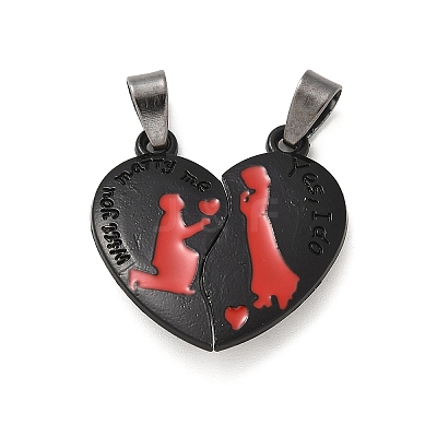 Alloy Enamel Split Pendants STAS-M114-08EB-1