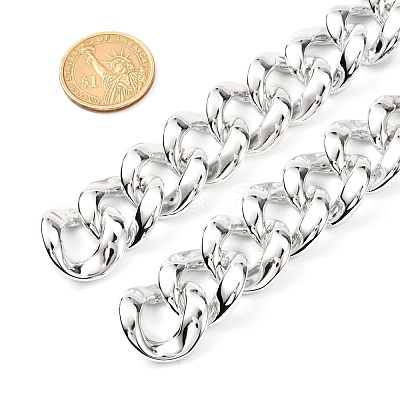 Handmade UV Plating ABS Plastic Curb Chains AJEW-JB00737-04-1