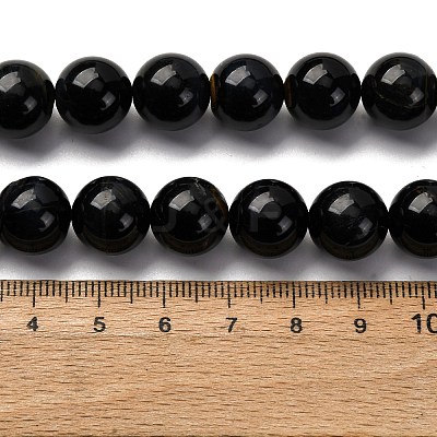 Dyed Natural Blue Tiger Iron Beads Strands G-G286-A03-12mm-1