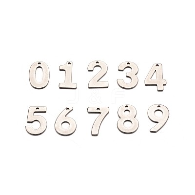 Tarnish Resistant Mixed Number 201 Stainless Steel Charms STAS-N082-05-1