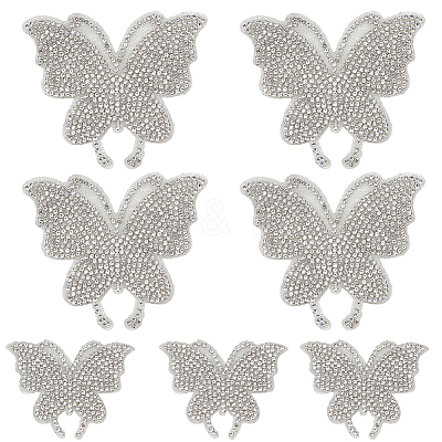 10Pcs 2 Styles Glass Rhinestone Car Stickers STIC-GF0001-42B-1