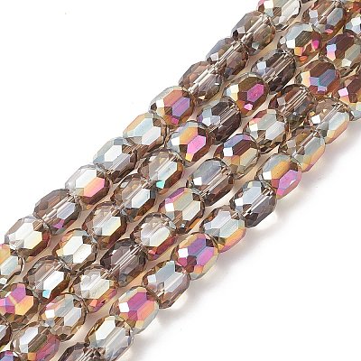 Electroplate Opaque Glass Beads GLAA-F108-10A-17-1