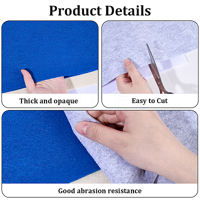 7Pcs 7 Colors Non-woven Felt Fabric DIY-CP0012-69B-1